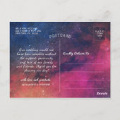 Hochzeitsdanken Galaxy-Sternennebel Postkarte (Rückseite)