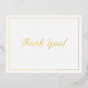 Hochzeitsdanken, Gold, Botschaft Folien Feiertagspostkarte