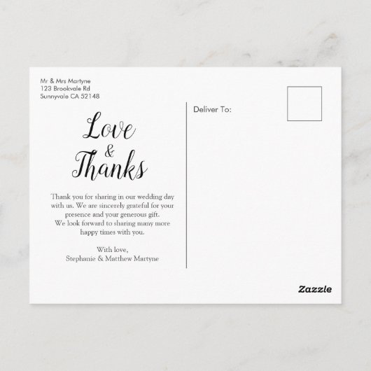 Hochzeitsdanken Hydrangea Wassercolor Floral Postkarte (Rückseite)