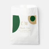Hochzeitsdanken Ihnen Emerald Green Gold Geschenk  Geschenktütchen (Vorderseite)