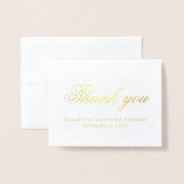 Hochzeitsdanken Ihnen Gold oder Silberfolie Person Folienkarte (Vorderseite mit Umschlag)