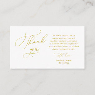 Hochzeitsdanken, in der modernen romantischen Them Begleitkarte