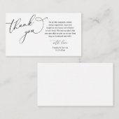 Hochzeitsdanken, in der modernen romantischen Them Begleitkarte (Vorne/Hinten)