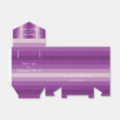 Hochzeitsdanken, Lila Streifen Geschenkschachtel (Ungefaltet)