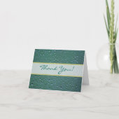 Hochzeitsdanken mit dem Hintergrund der Wassertrop Dankeskarte (Vorderseite)