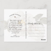 Hochzeitsdanken mit Foto Vintage Rose Blumenkohl Postkarte (Rückseite)