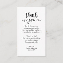 Hochzeitsdanken, modern, einfach rustikal