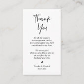 Hochzeitsdanken, Moderne, einfache Skriptumrandung Begleitkarte (Vorderseite)