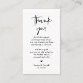 Hochzeitsdanken, Moderne, einfache Skriptumrandung Begleitkarte (Vorderseite)