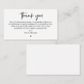 Hochzeitsdanken, Moderne, einfache Skriptumrandung Begleitkarte (Vorne/Hinten)