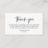 Hochzeitsdanken, Moderne, einfache Skriptumrandung Begleitkarte (Vorderseite)