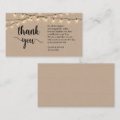 Hochzeitsdanken, Moderne, rustikale, braune Kraft Begleitkarte (Vorne/Hinten)