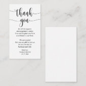 Hochzeitsdanken, Moderne Skripteinschlusskarte Begleitkarte (Vorne/Hinten)