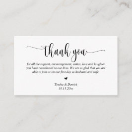 Hochzeitsdanken, Moderne Skripteinschlusskarte Begleitkarte