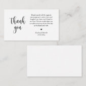 Hochzeitsdanken, Moderne Skripteinschlusskarte Begleitkarte (Vorne/Hinten)