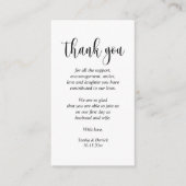 Hochzeitsdanken, Moderne Skripteinschlusskarte Begleitkarte (Vorderseite)