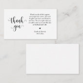Hochzeitsdanken, Moderne Skripteinschlusskarte Begleitkarte (Vorne/Hinten)