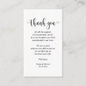 Hochzeitsdanken, Moderne Skripteinschlusskarte Begleitkarte (Vorderseite)