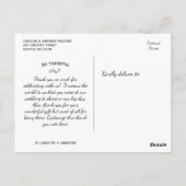 Hochzeitsdanken Neuem Foto Spaß Moderner Lässig Postkarte (Rückseite)