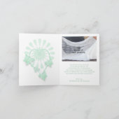 Hochzeitsdanken Peppermint Butterflies Dankeskarte (Innenseite)