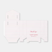Hochzeitsdanken Pink Stripes DIY Custom Elegant Geschenkschachtel (Ungefaltet)