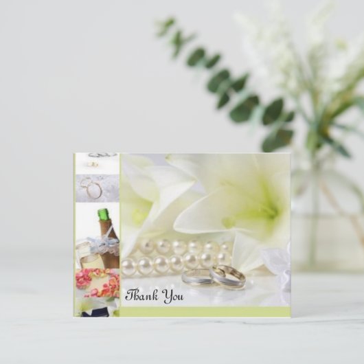 Hochzeitsdanken Postkarte (Stehend Vorderseite)