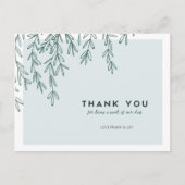 Hochzeitsdanken Postkarte (Vorderseite)