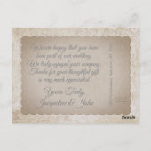 Hochzeitsdanken - Postkarte / UAWG / Einladungen (Rückseite)