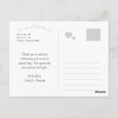 Hochzeitsdanken Postkarten Fotokarten Custom (Rückseite)