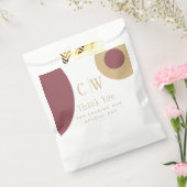 Hochzeitsdanken Rose Pink Gold Geschenk Goody Geschenktütchen (Versiegelt)