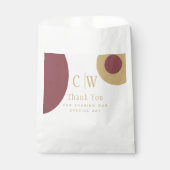 Hochzeitsdanken Rose Pink Gold Geschenk Goody Geschenktütchen (Vorderseite)