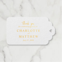 Hochzeitsdanken Sie Gold Foil Geschenketags Geschenkanhänger
