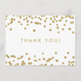 Hochzeitsdanken Sie Gold Imitate Glitzer Confetti Dankeskarte