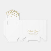 Hochzeitsdanken Sie Gold Imitate Glitzer Confetti Geschenkschachtel (Ungefaltet)