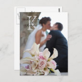 Hochzeitsdanken Sie Hinweis Postkarte (Vorne/Hinten)