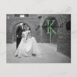 Hochzeitsdanken Sie Hinweis Postkarte