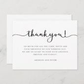 Hochzeitsdanken Sie Karte schreiben Skript-Schrift (Vorne/Hinten)