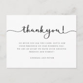 Hochzeitsdanken Sie Karte schreiben Skript-Schrift (Vorderseite)