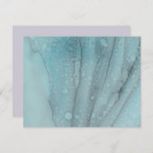 Hochzeitsdanken Sie Karte Türkis und Lavendel (Vorne/Hinten)