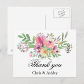 Hochzeitsdanken Sie Karte Verheirateten Paar Danke (Vorne/Hinten)