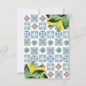 Hochzeitsdanken Sie Karten Blue & Yellow Lemons (Rückseite)