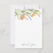 Hochzeitsdanken Sie Karten Wasserfarben-Blume (Vorderseite)