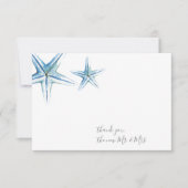 Hochzeitsdanken Sie Karten Wasserfarben Sternfisch (Vorderseite)
