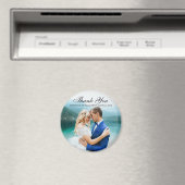 Hochzeitsdanken Sie Modern Foto Magnet BT R (In Situ (Geschirrspüler))