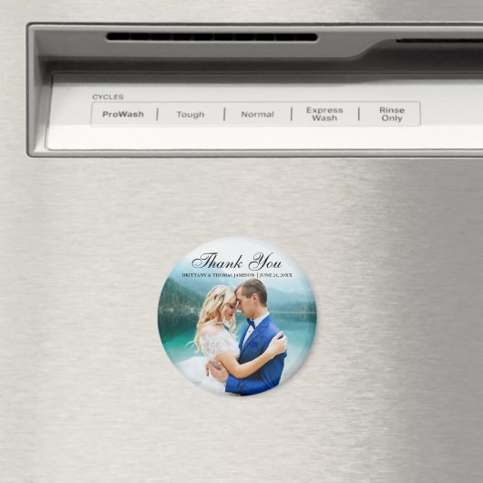 Hochzeitsdanken Sie Modern Foto Magnet BT R (In Situ (Geschirrspüler))