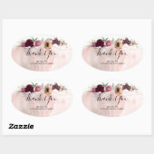 Hochzeitsdanken - Vintager Fall Ovaler Aufkleber (Blatt)