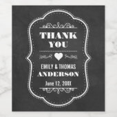 Hochzeitsdanken Wein & Sparkling Wein Labels CB Weinetikett (Einzelnes Label)