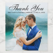 Hochzeitsdanken Wein & Sparkling Weinetiketten Weinetikett (Einzelnes Label)