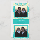 HochzeitsDankeschön an die Aquamarine Fotovorlage (Rückseite)