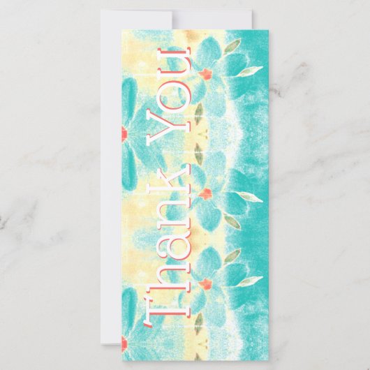 HochzeitsDankeschön an die Aquamarine Fotovorlage (Vorderseite)